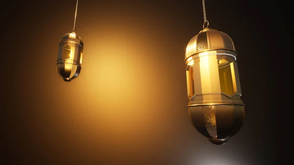 Achtergrond Van Ramadan Lantern Rendering — Stockfoto