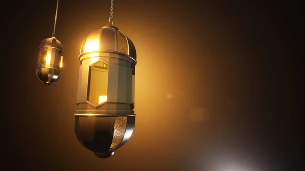 Achtergrond Van Ramadan Lantern Rendering — Stockfoto