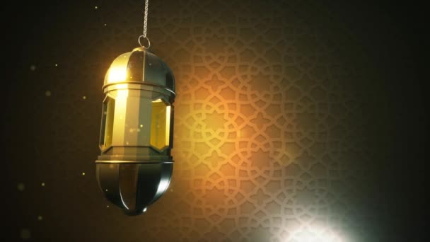 Bakgrund Ramadan Lantern Rendering — Stockvideo