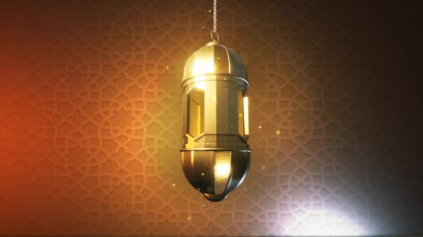 Bakgrund Ramadan Lantern Rendering — Stockvideo