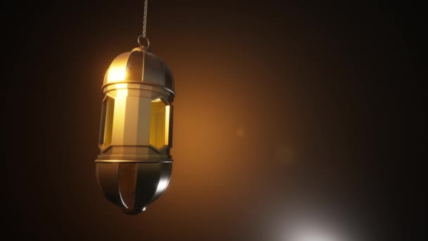 Background Ramadan Lantern Rendering — Stock Video