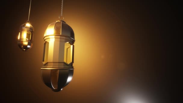 Hintergrund Der Ramadan Laterne Rendering — Stockvideo