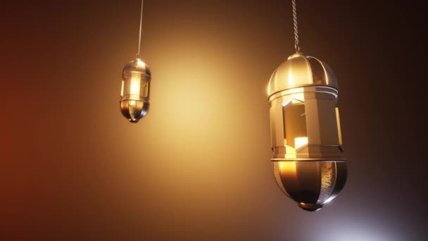 Bakgrund Ramadan Lantern Rendering — Stockvideo