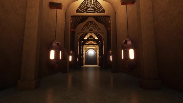 Рамадійські Ліхтарі Давньою Ісламською Архітектурою — стокове відео