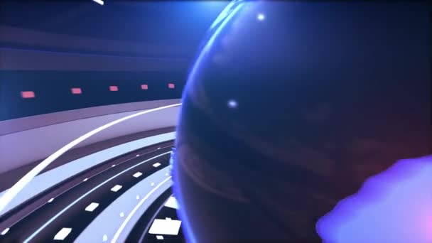 World News Background Loop Digital World Breaking News Studio Background Stock Video C Mus Graphic