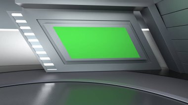 Haber Stüdyosu, TV programları için arkaplan .tv Wall3D Sanal Haber Stüdyosu Arkaplanı, 3D illüstrasyon