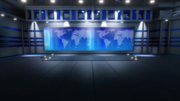 스튜디오 Backdrop Shows Wall Virtual News Studio Background Loop — 비디오