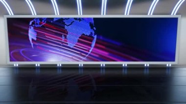 3D TV Sanal Stüdyo Arkaplan Döngüsü 4k
