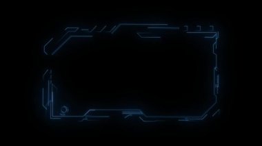 Hud Çerçeve Dijital Teknoloji Pleksi Çizgileri Döngüsü