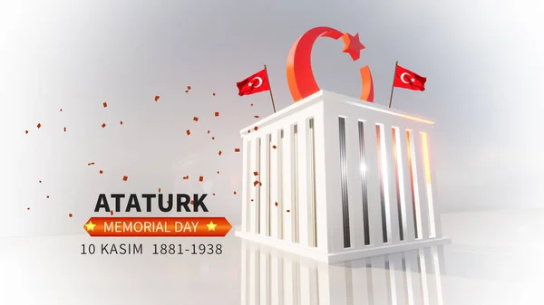 Kasim Ataturk Memorial Day Achtergrond — Stockfoto