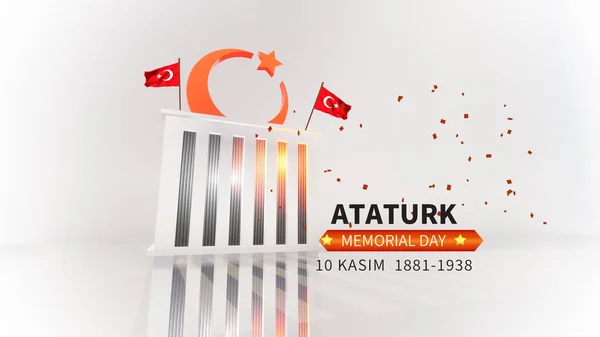 Kasim Ataturk Memorial Day Achtergrond — Stockfoto