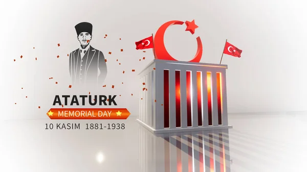 Kasim Ataturk Memorial Day Achtergrond — Stockfoto