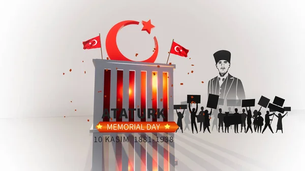 Kasim Ataturk Memorial Day Achtergrond — Stockfoto