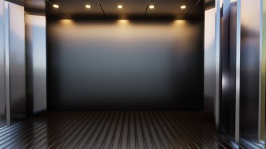 Tahta TV stüdyosu 3D görüntüleme için üç boyutlu renk arkaplanı