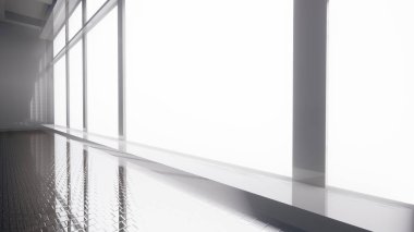 Boş reklam paneli. 3D render