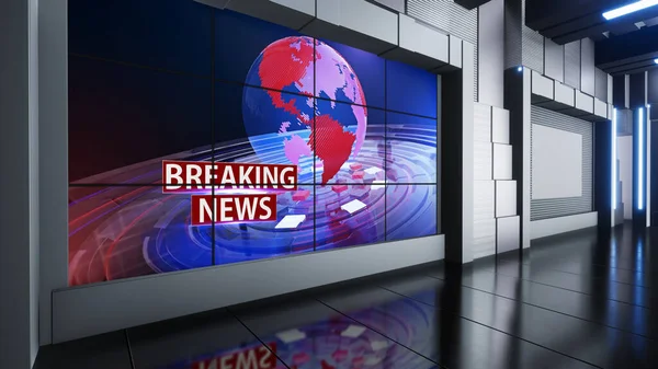 News Studio Backdrop Shows Wall Virtual News Studio Background ...