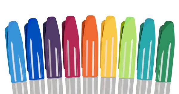 Marcadores coloridos — Fotografia de Stock