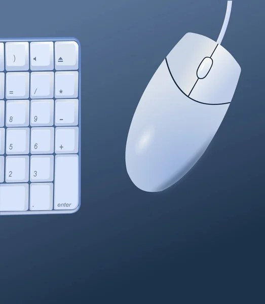 Computer mouse and keyboard — Stock Photo, Image