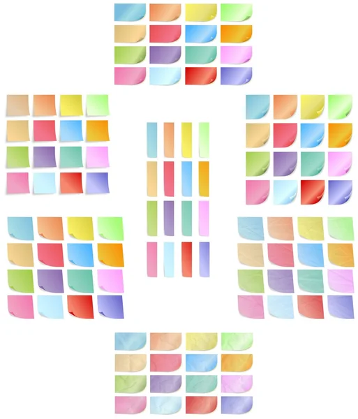 Conjunto de notas coloridas pegajosas — Fotografia de Stock