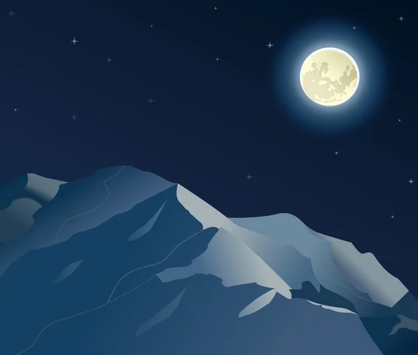 Луна и горы — стоковое фото