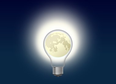 Klasik ampul parlak ay kapalı