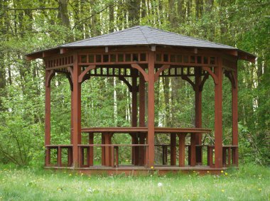 forrest kenarında kahverengi ahşap Milli