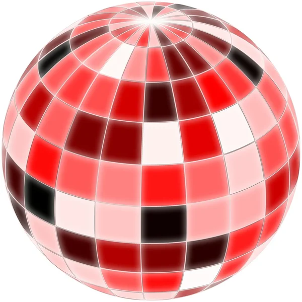 Boule disco abstraite aux couleurs saturées différemment — Photo