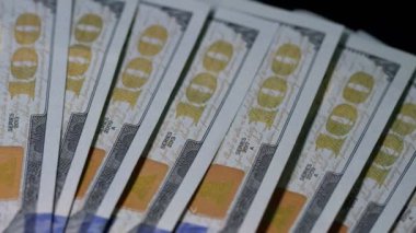 Macro çok fazla 100 Amerikan doları nakit para banknotlar rotasyon, 100 USD, finans, yatırım