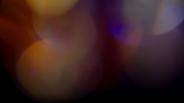 Licht Lecks verschwommenes 4K-Filmmaterial, Moving blinking circle Linse glühen Bokeh-Overlays, Übergänge — Stockvideo