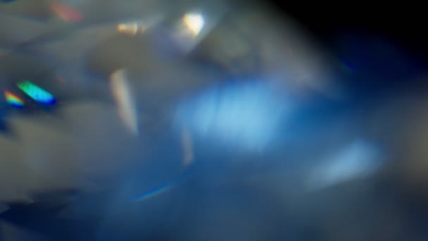 Perdite di luce astratto filmato 4K offuscata, movimento lampeggiante lente cerchio bagliore bagliore sovrapposizioni bokeh — Video Stock