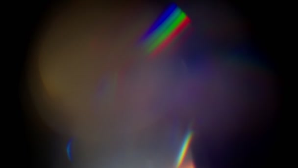 Διαρροές φωτός 4K πλάνα, φακός λάμψη φωτοβολίδα bokeh επικαλύψεις, έγκαυμα αποσυμπλεγμένες ακτίνες φλας φόντο φλόγας — Αρχείο Βίντεο