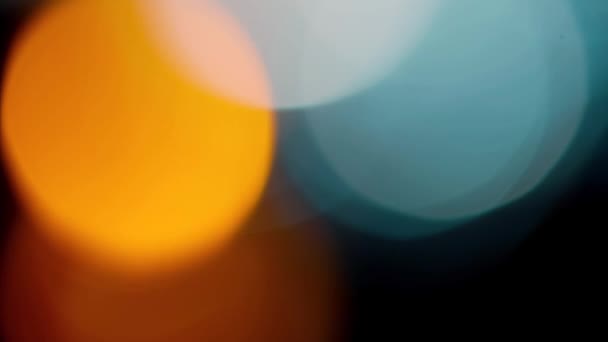 Light Leaks abstract blurred 4K footage, Moving blinking circle lens glow flare bokeh overlays — Stock Video