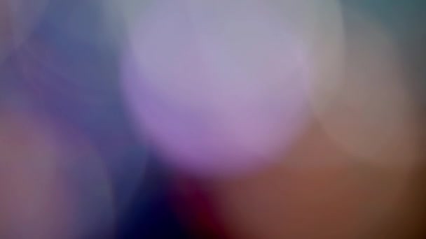 Ljusläckor suddig 4K-film, rörlig blinkande cirkel lins glöd fackla bokeh överlägg, övergångar — Stockvideo