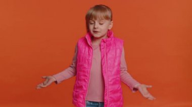 Confused girl feeling embarrassed about ambiguous question, having doubts no idea clueless uncertain