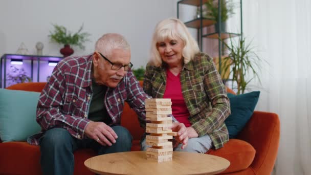 Vieux Aînés Famille Couple Grands Parents Homme Femme Jouer Dans — Video