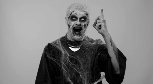 Eureka Homem Sinistro Inspirado Halloween Zumbi Louco Com Sangrentas Cicatrizes — Fotografia de Stock