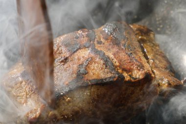 Et, bbq barbekü bifteği. ürün filetosu