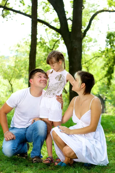 Aile doğada dinleniyor.. — Stok fotoğraf