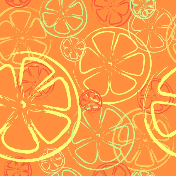シームレスな背景 - オレンジとレモン - イラスト ストックイラスト