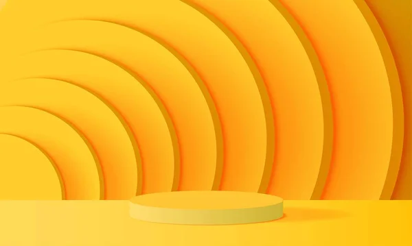 Yellow Podium Yellow Studio Room — Image vectorielle