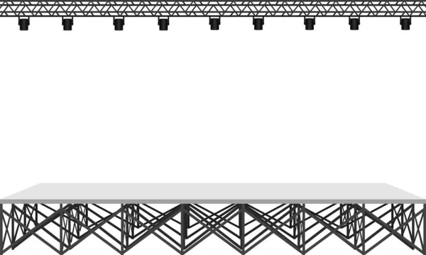 Stage Speaker Spotlight Truss System White Background — ストックベクタ