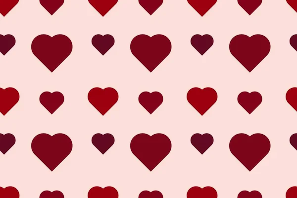 Seamless Pattern Red Hearts Valentine Day Seamless Background — Stock Photo, Image