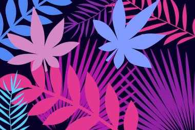 Moda renklerinde soyut tropikal arkaplan