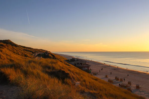 Prachtig Duinlandschap Avond Sylt — Stockfoto