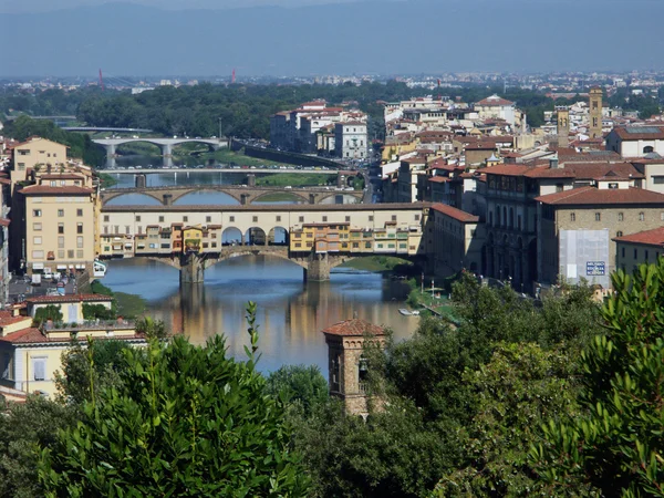 Florence: view of the river arno — Stock Photo, Image