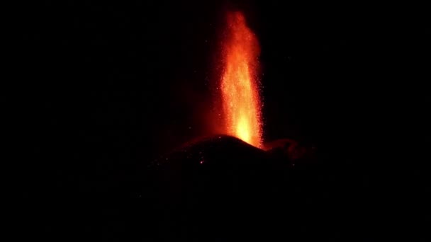 Etna lava fountain in 2013 — Stock Video