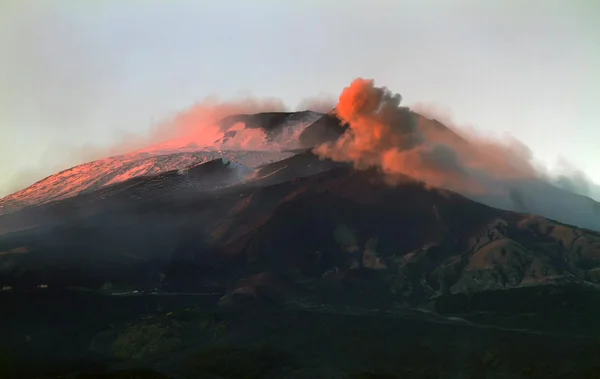 エトナ山の夕焼け — ストック写真