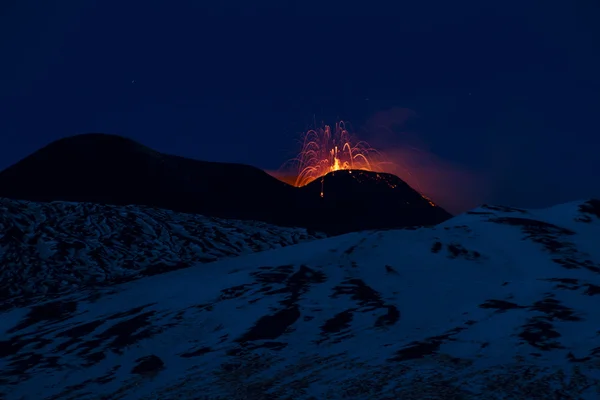 Ηφαίστειο της Αίτνας strombolian δραστηριότητα — Φωτογραφία Αρχείου