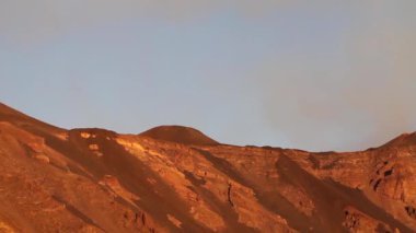 panoramik etna Erüpsiyonu şafak