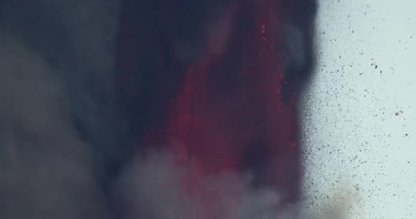 Particolare Fontana Lava Durante Parossismo — Video Stock